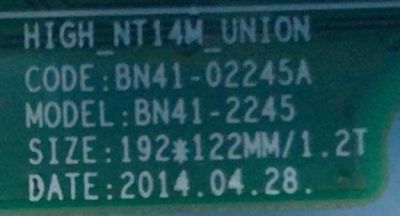 KIT DE TARJETAS PARA TV SAMSUNG / MAIN BN94-09584A / BN41-02245A / BN97-09756Z / FUENTE BN44-00774A / L55H1_ESM / T-CON BN96-30129A / BN41-02069A BN41-02069A / MODELO UN55J620DAFXZA US02 - Imagen 4